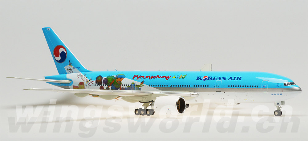 777-200er hl7752 平昌2018冬奥会涂装 jc wings 1:200 -飞机模型世界