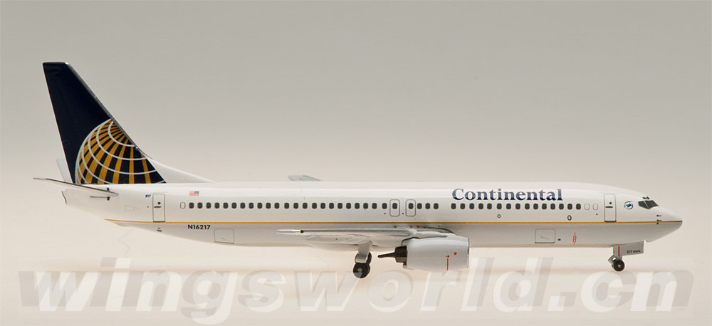 aeroclassics 1:400 ac4n16217 美国大陆航空 boeing 737-800 n16217