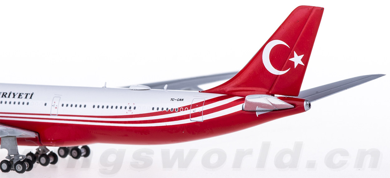 jc wings 1:400 lh4064 airbus a340-500 tc-can 土耳其政府专机