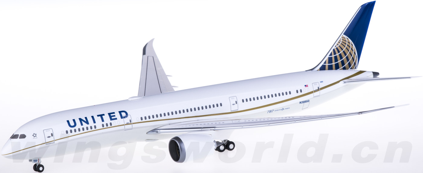 united航空,unitedstates hogan 1:200 hg0069gr united airlines 美国联合航空 boeing 787-9 n