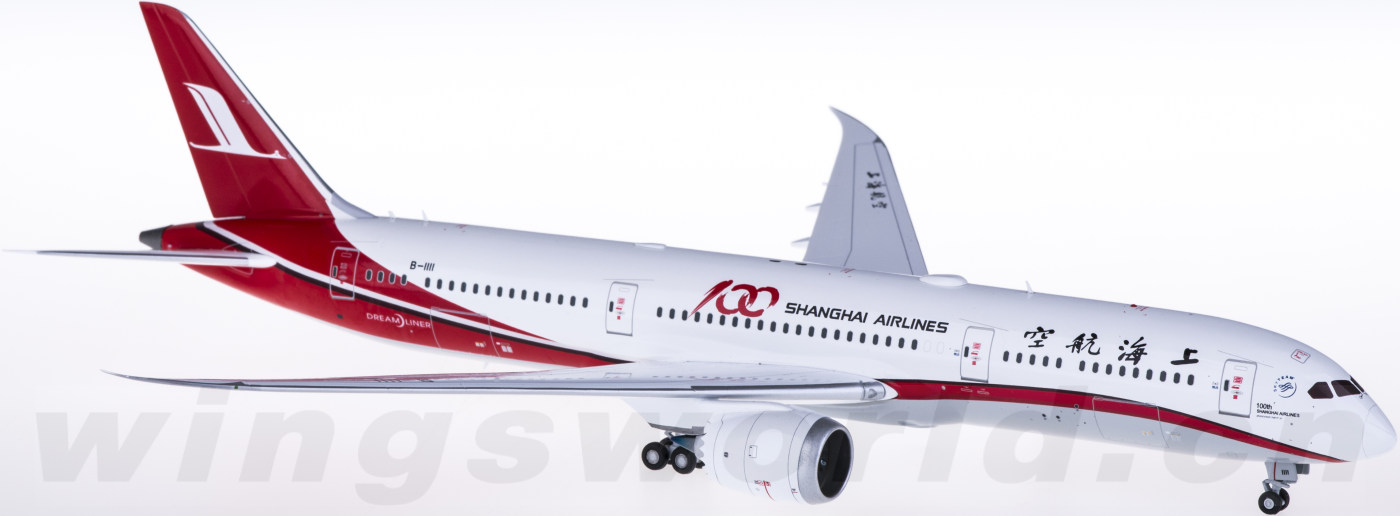 上海航空波音787-9,廉价航空公司 jc wings 1:200 lh2128 shanghai airlines 上海航空 boeing 787-9 b