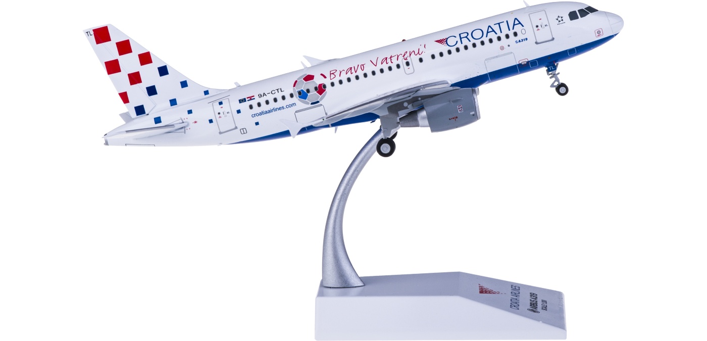 jc wings 1:200 xx2143 croatia airlines 克罗地亚航空 airbus a319