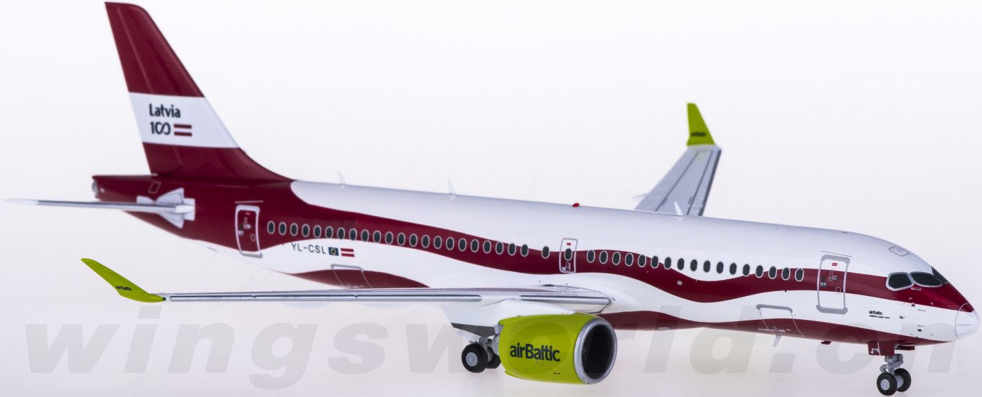 jc wings 1:200 xx2259 airbaltic 波罗的海航空 airbus a220-300 yl
