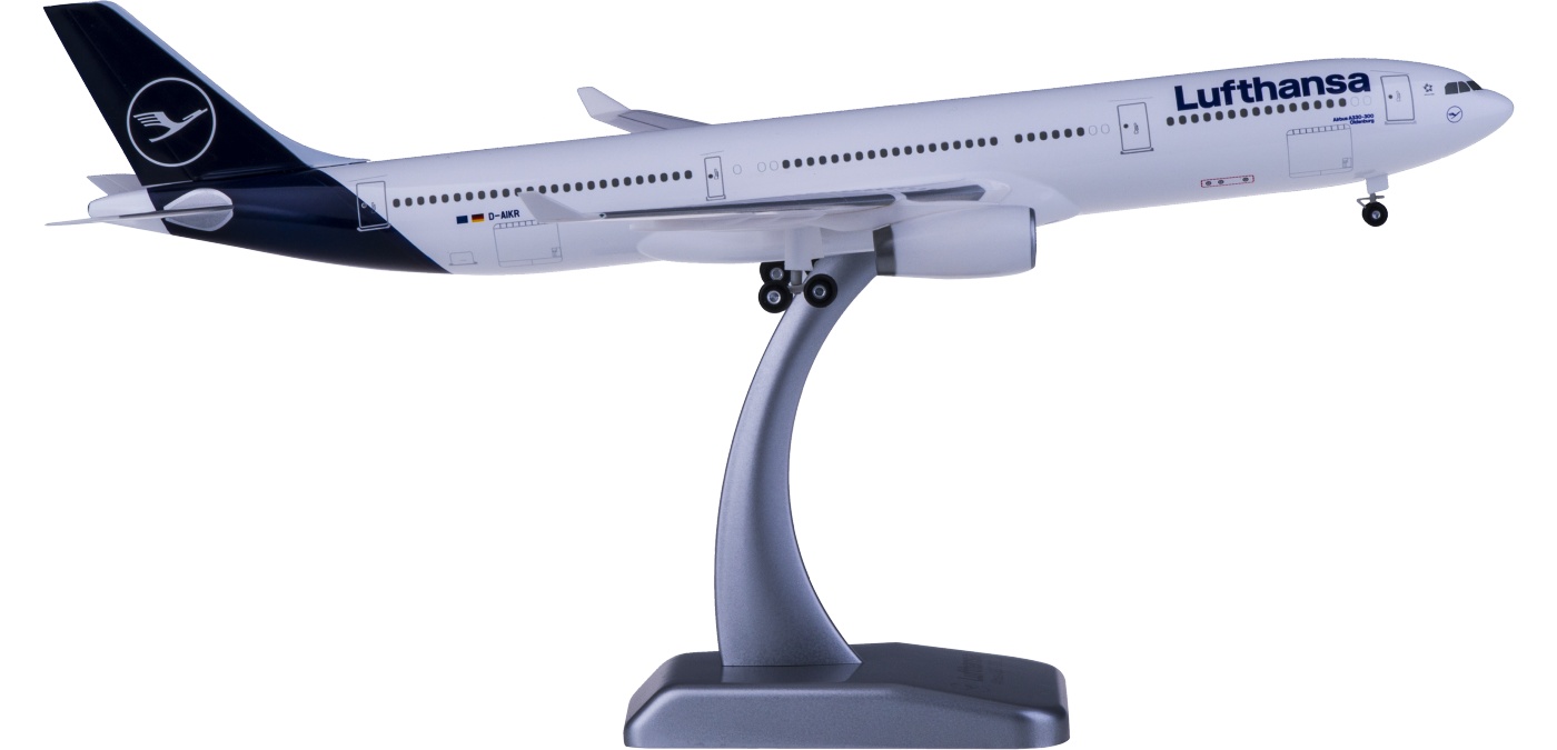 汉莎航空a330-200,荷兰航空波音747-400 hogan 1:200 lw200dlh007 lufthansa 汉莎航空 airbus a330-300 d-a
