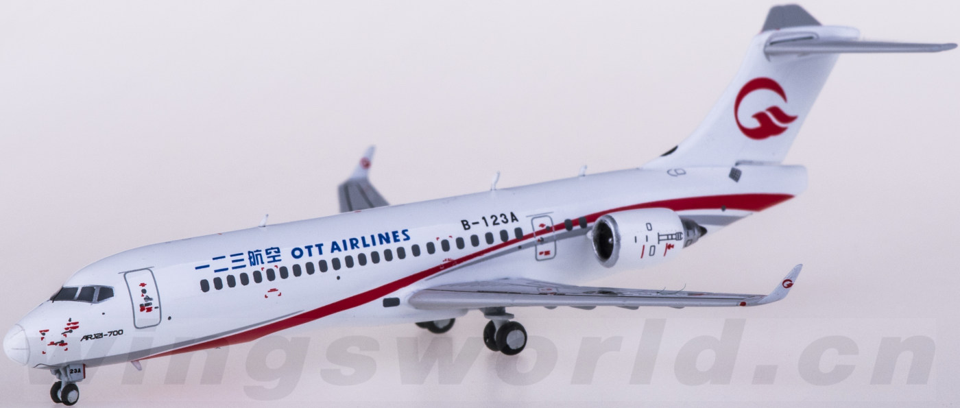 1:400 ng21012 ott airlines 一二三航空 comac arj21-700 b-123a