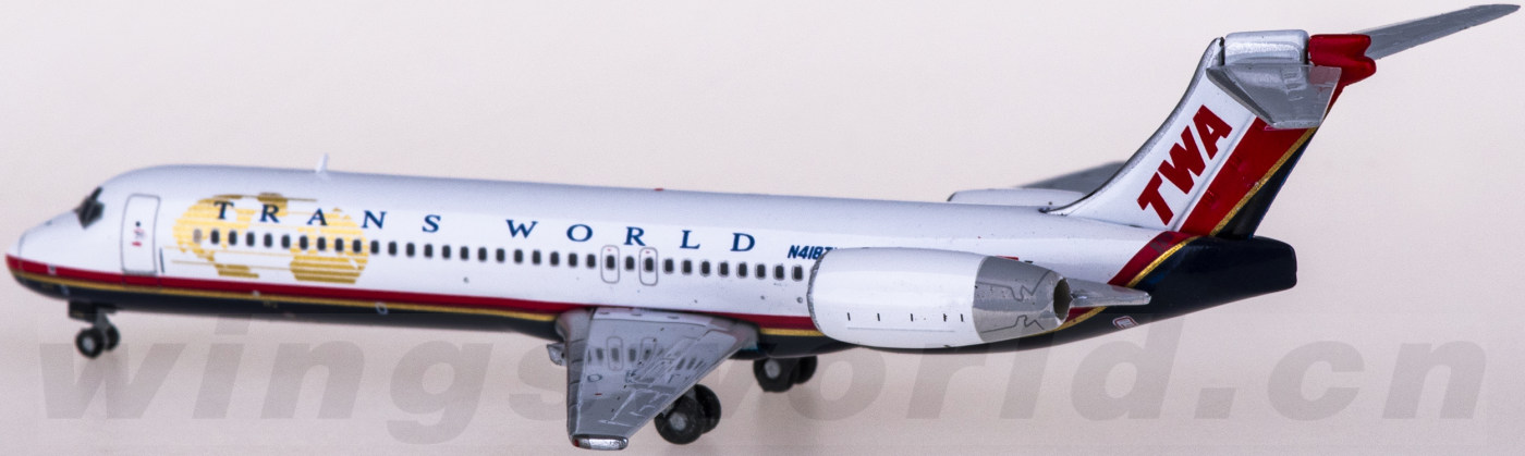 geminijets 1:400 gjtwa2008 twa 环球航空 boeing 717-200 n418tw