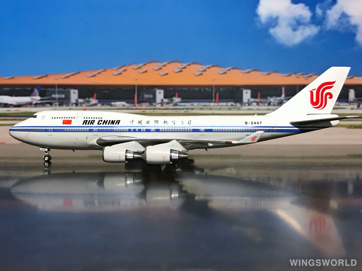 国航波音747-400,国航B-2447 phoenix 1:400 ph11477 air china 中国国际航空 boeing 747-400 b