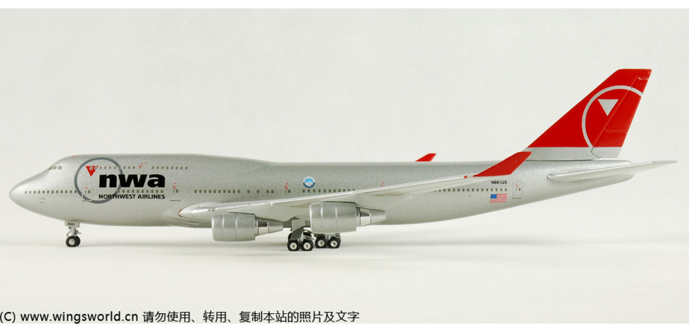 ノースウエストB747-400 1/300 hogan限定品未展示　NWA NWA Northwest Boeing 747 Airplane Model (47CM) – Aviation Shop