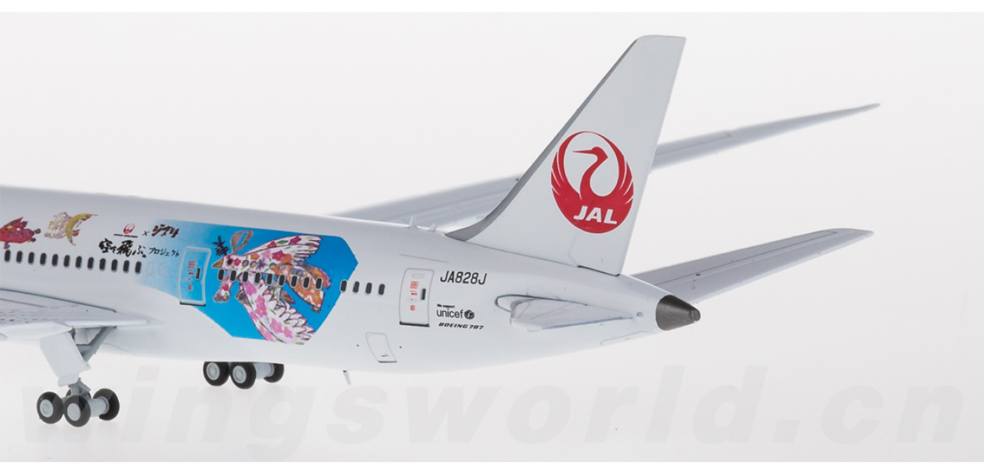 JAL × ジブリ ボーイング 787-8 1/400 【日本航空 Boeing 787-8 空を 