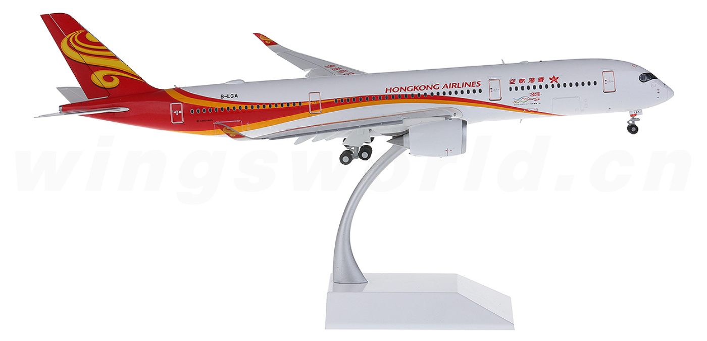 LH2104A 香港航空Airbus A350-900 B-LGA 襟翼打开JC Wings 1:200