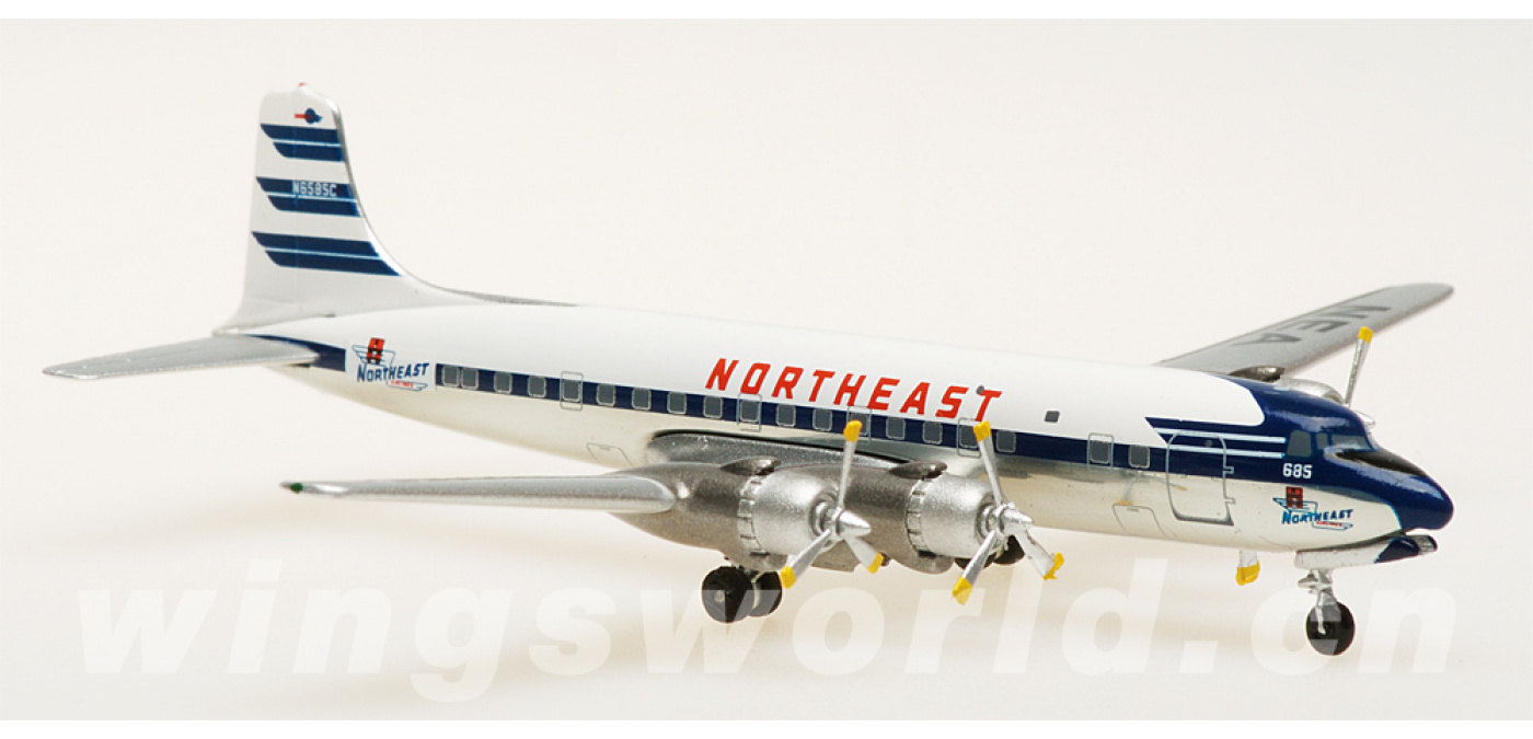 ACN6585C 美国东北航空 DC-6B N6585C AeroClassics 1:400 -飞机模型世界