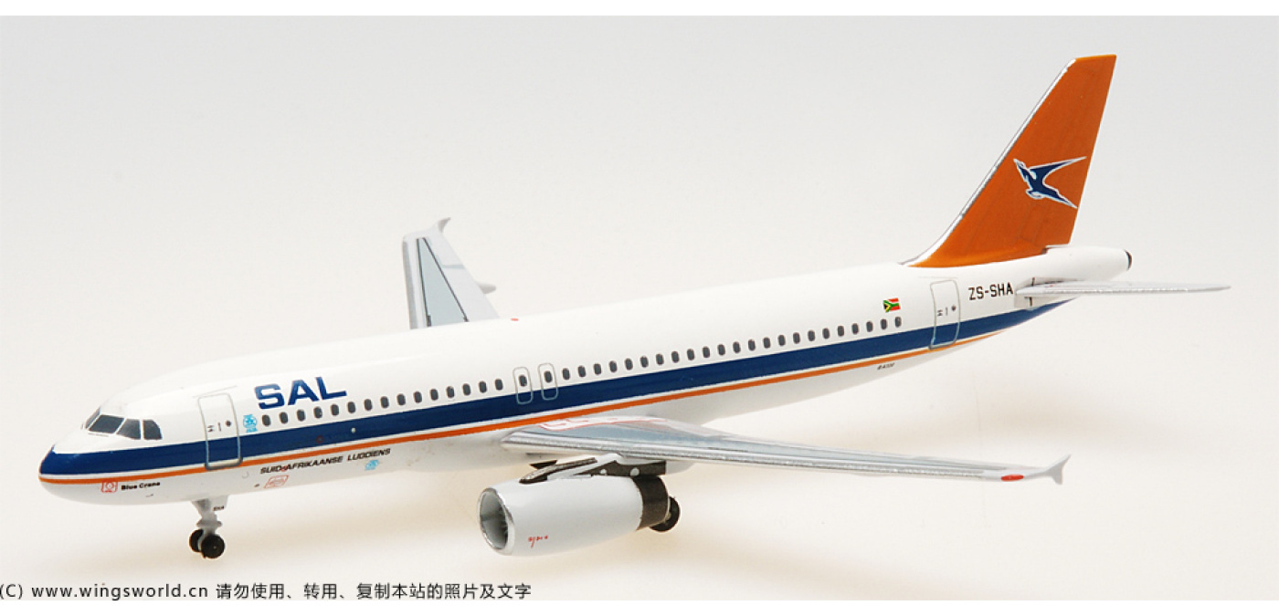 ACZSSHA 南非航空 Airbus A320 ZS-SHA AeroClassics 1:400 -飞机模型世界