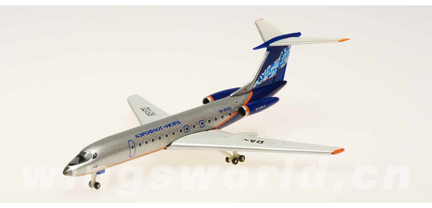 505086 俄罗斯航空Tupolev TU-134A Aeroflot Nord涂装Herpa 1:500