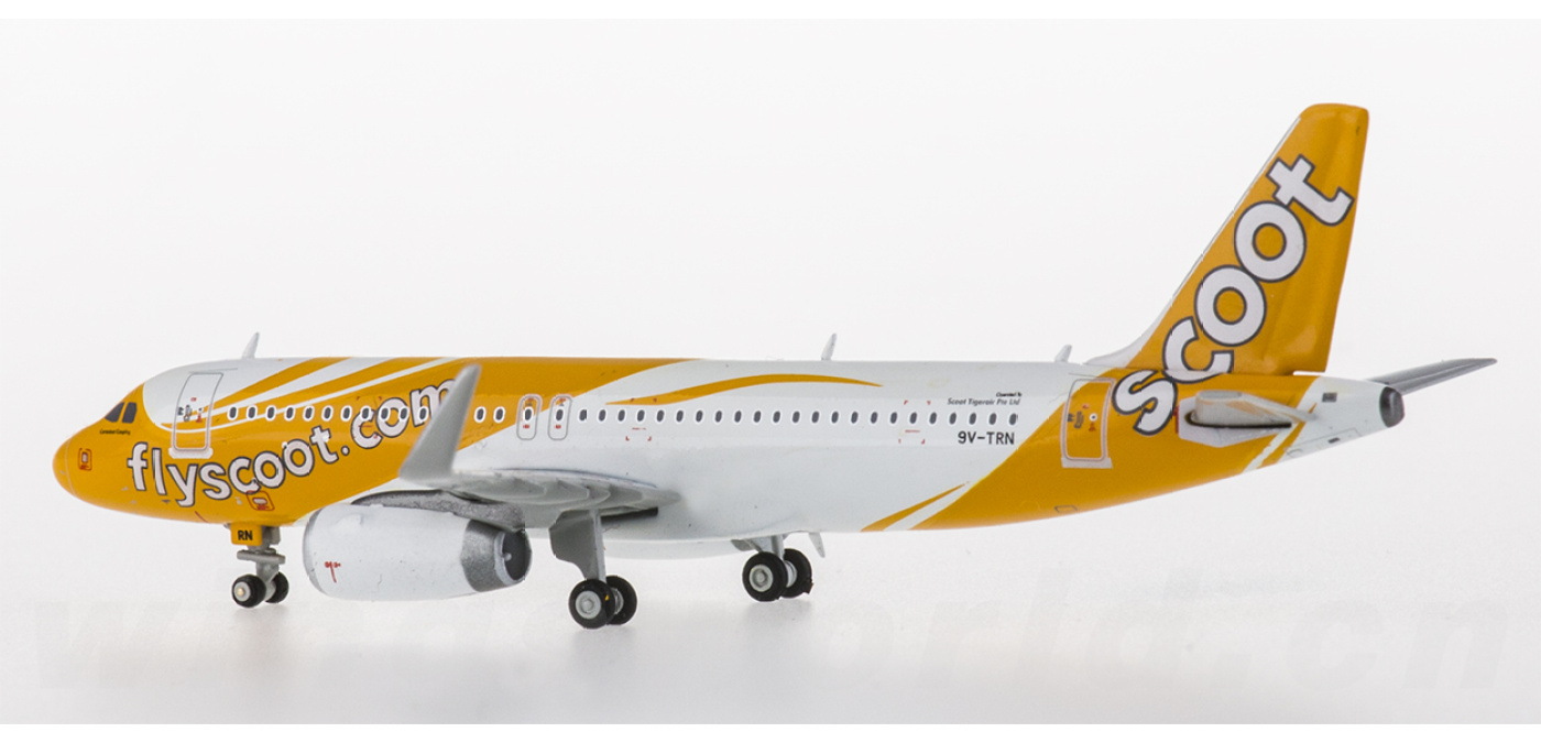 XX4722 Scoot 酷航Airbus A320 9V-TRN JC Wings 1:400 -飞机模型世界