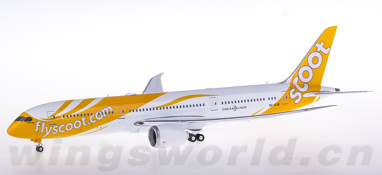 PH20107 Scoot 新加坡酷航Boeing 787-9 9V-OJA Phoenix 1:200 