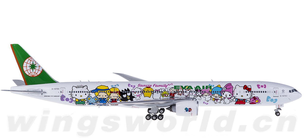 PH04037 EVA Air 长荣航空Boeing 777-300ER B-16703 Hello Kitty