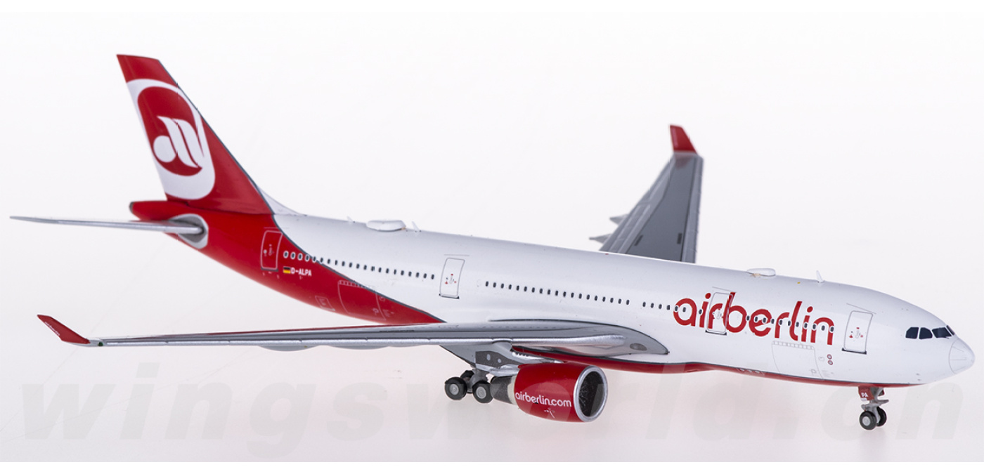 XX4023 Air Berlin 柏林航空Airbus A330-200 D-ALPA JC Wings 1:400