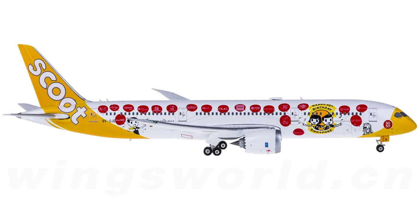 PH11161 Scoot 酷航Boeing 787-9 9V-OJE 新加坡建国50年彩绘Phoenix 1 PH11161 Scoot 酷航Boeing 787-9 9V-OJE 新加坡建国50年彩绘Phoenix 1
