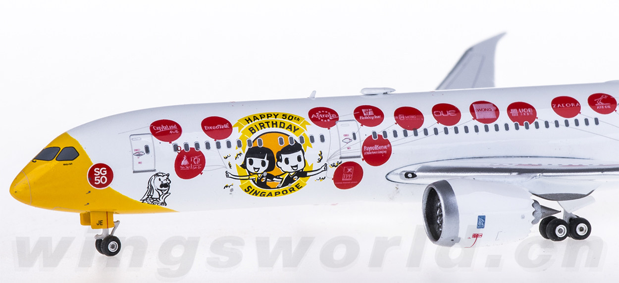 PH11161 Scoot 酷航Boeing 787-9 9V-OJE 新加坡建国50年彩绘Phoenix 1