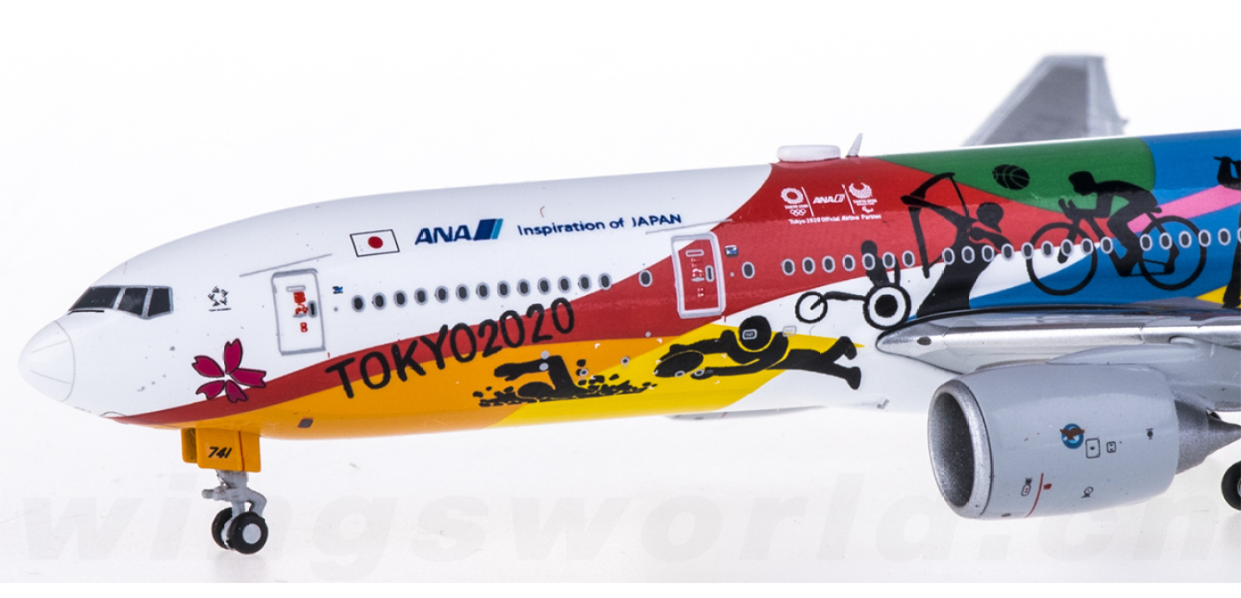 EW4772001 ANA 全日空Boeing 777-200 JA741A JC Wings 1:400 -飞机模型世界