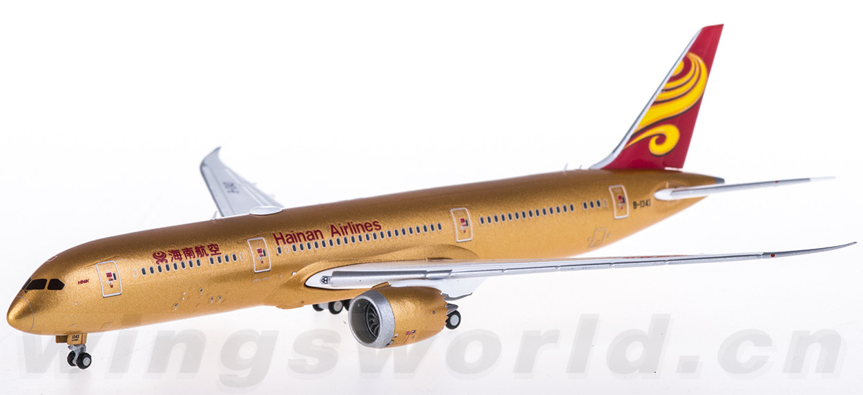 1/400 海南航空 B787-9 XX4034 Hainan Airlines 海南航空Boeing 787-9 B-1343 全金色JC