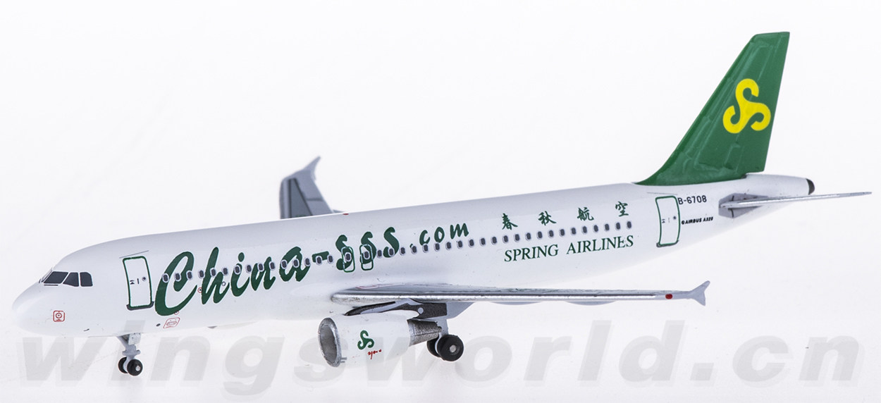 aeroclassics 1:400 ac4b6708 spring airlines 春秋航空 airbus a320