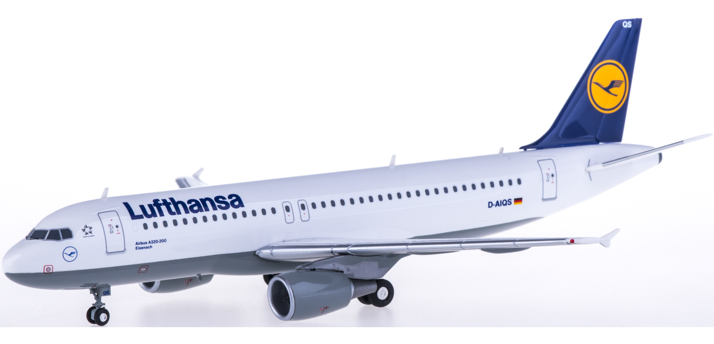 ルフトハンザ A320 D-AIQS 1/200 Lufthansa Airbus A320-200 D-AIUI With Stand, 1:200 JFox