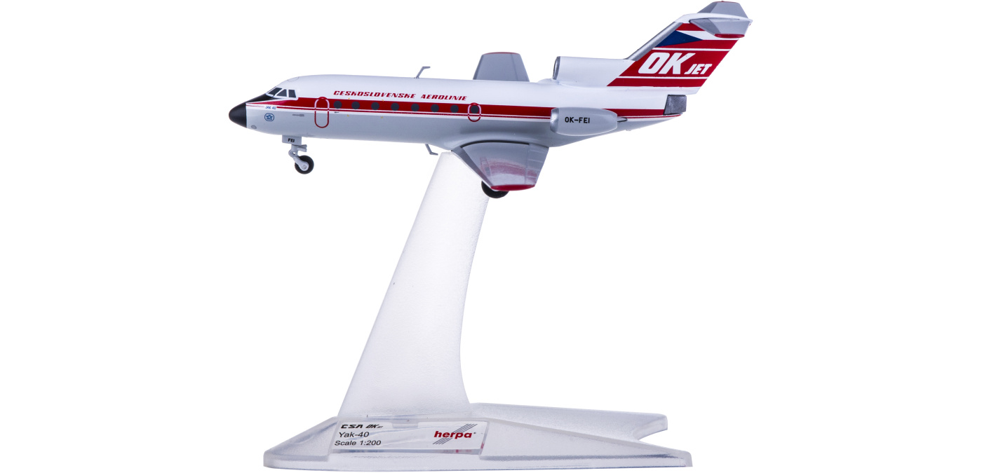 Avion HERPA Yakovlev Yak-40 - Volga-Dnepr Airlines - 1/200 - HER573146 (neuf)