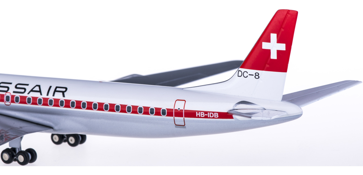 SWISSAIR スイスエア　Douglas DC-8-53　ヘルパ　1/200 551984 Swissair 瑞士航空Douglas DC-8-53 HB-IDB Herpa 1:200
