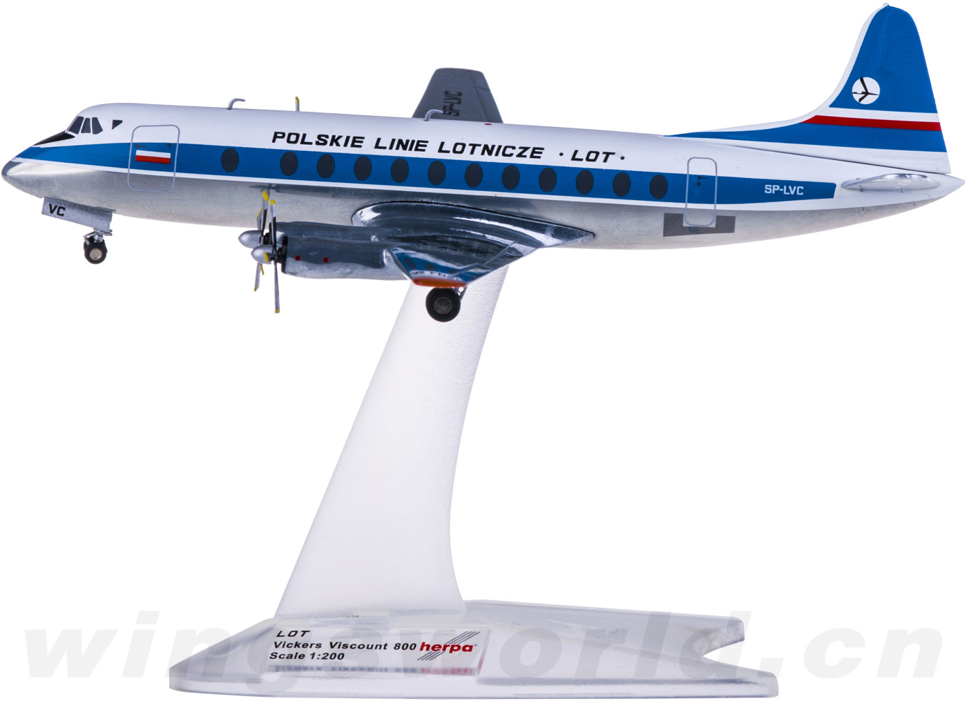航空機・ヘリコプター Herpa 1/200 Vickers Viscount 800 1:200 Herpa BEA Vickers Viscount 800 Passenger Airplane