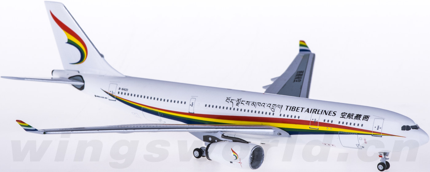 1:400材质:合金机型:airbus a330-200航空公司:tibet airlines 西藏