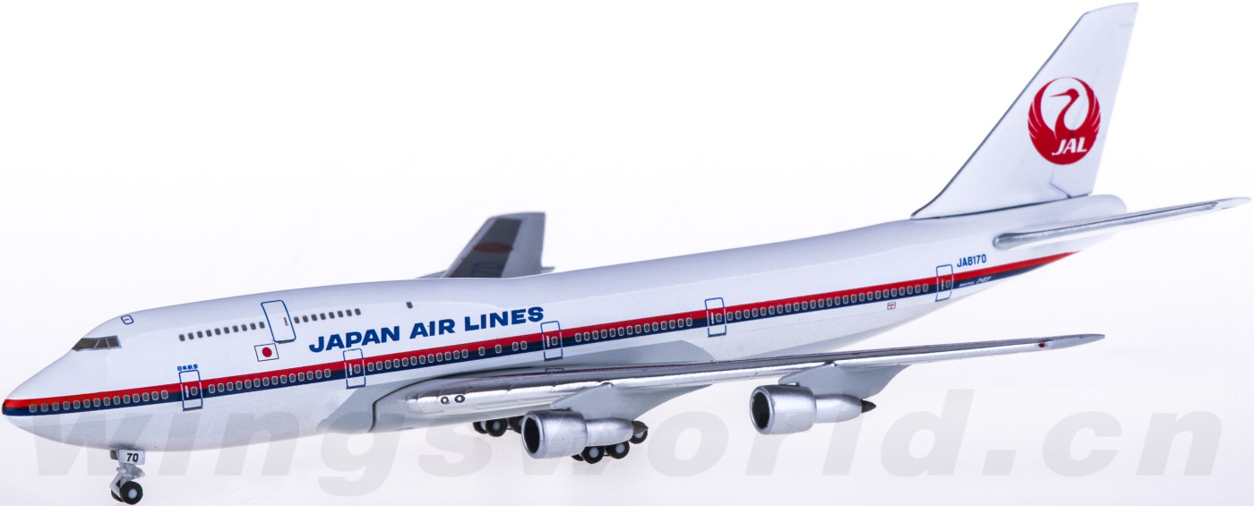 BJE2083 Japan Airlines 日本航空Boeing 747-400 JA8170 Hogan 1:500 