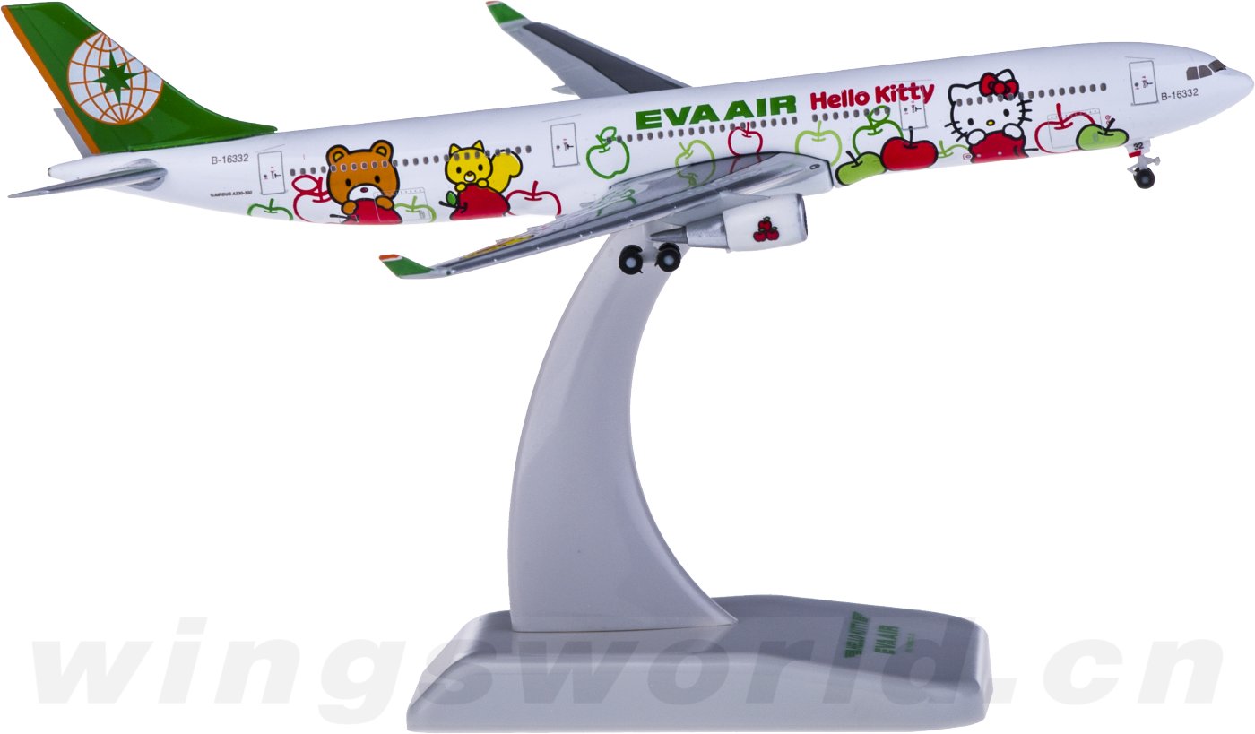 HG9987 EVA Air 长荣航空Airbus A330-300 B-16332 Hello kitty 苹果机 