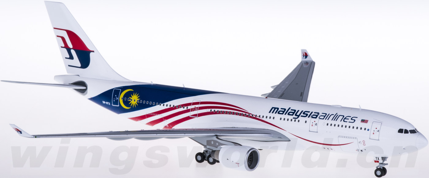 jc wings 1:200 lh2129 malaysia airlines 马来西亚航空 airbus a330