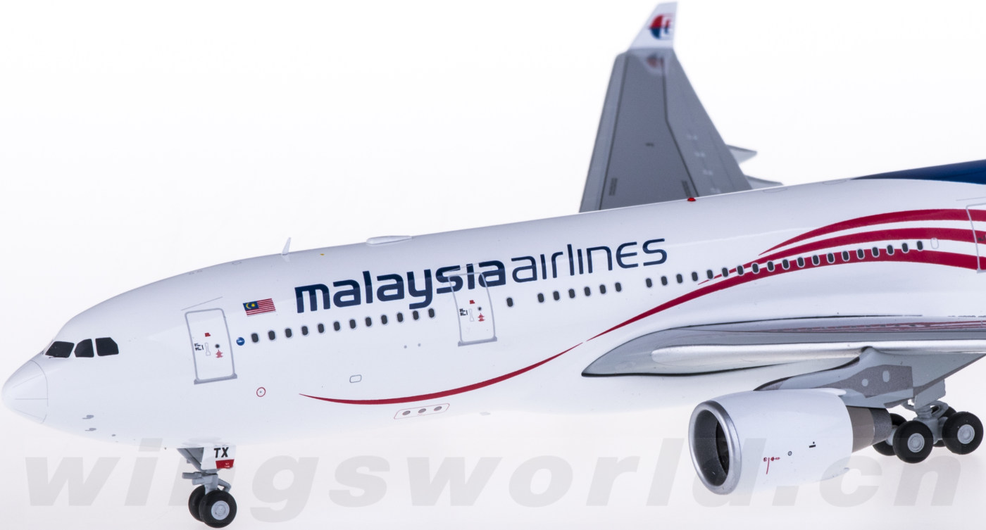 jc wings 1:200 lh2129 malaysia airlines 马来西亚航空 airbus a330