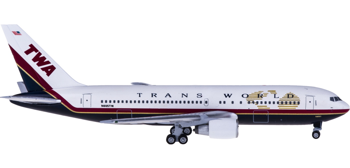 aeroclassics 1:400 ac419574 twa 环球航空 boeing 767-200 n605tw