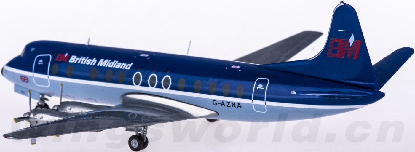 Avion Miniature Herpa 1/500 – Vickers Viscount LOT Polish Airlines – état Neuf (boîte Incluse)