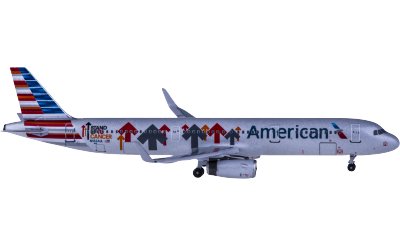 AeroClassics 1:400 American Airlines 美国航空 Airbus A321 N162AA 抵御癌症彩绘