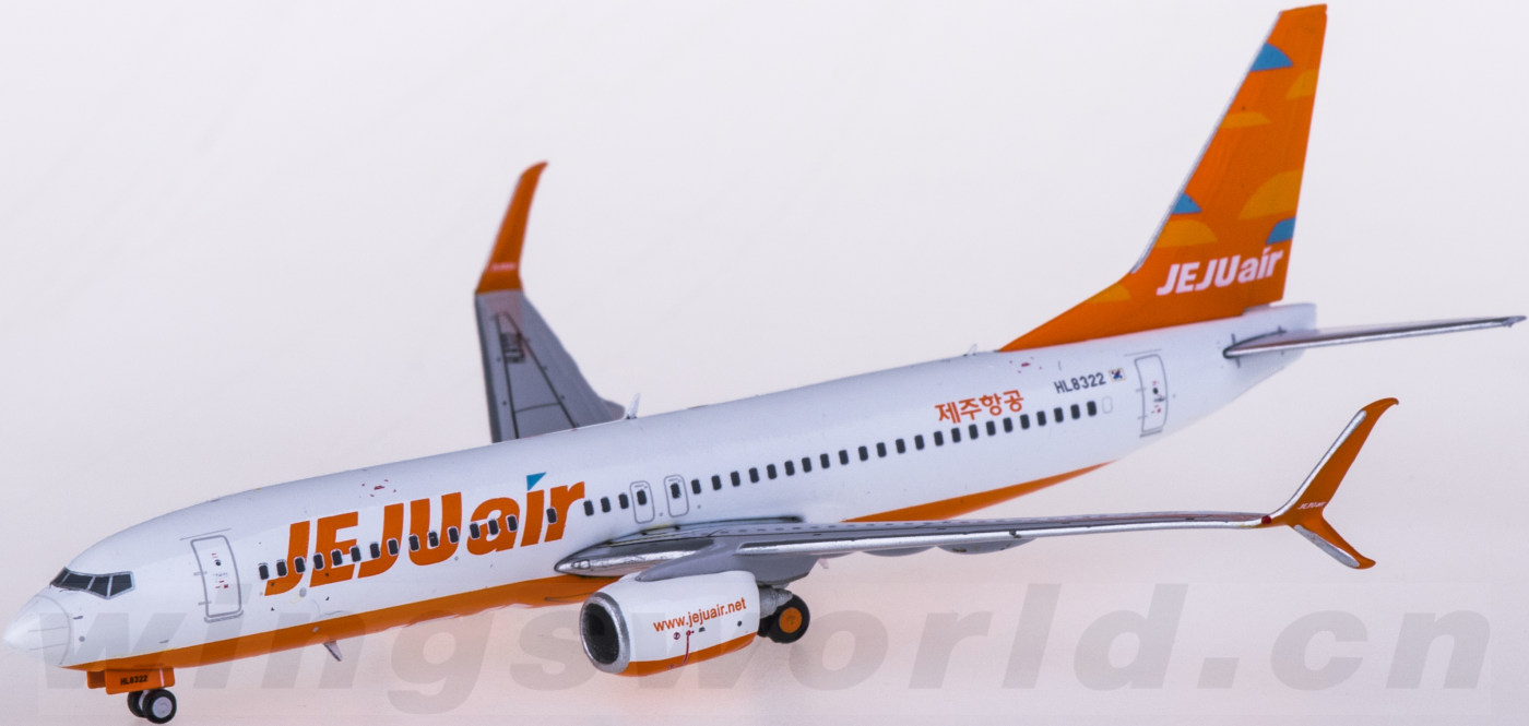 XX4184 Jeju Air 济州航空Boeing 737-800 HL8322 JC Wings 1:400