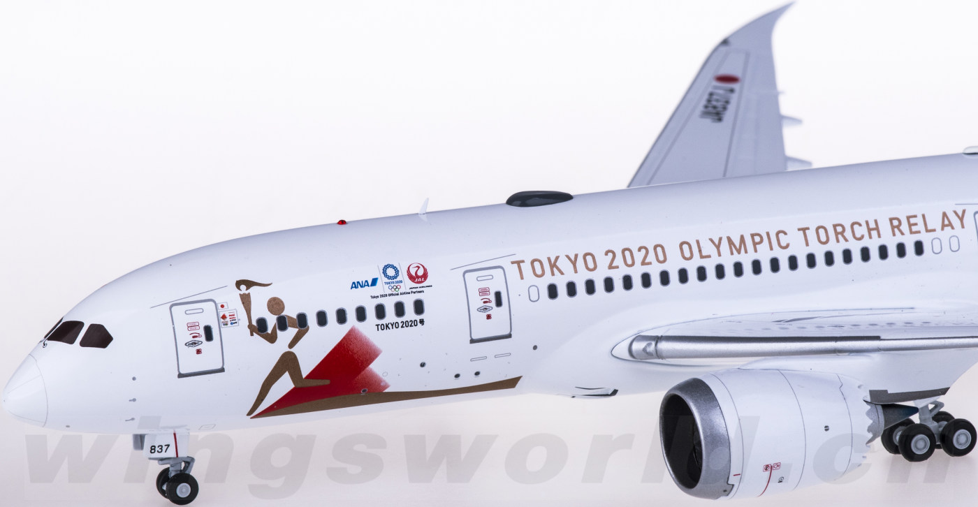 航空機・ヘリコプター B787-8 TOKYO 2020 JA837J 1/200 JC Wings JCWings JAL BOEING 787-8 JA837J TOKYO 2020 OLYMPIC TORCH1