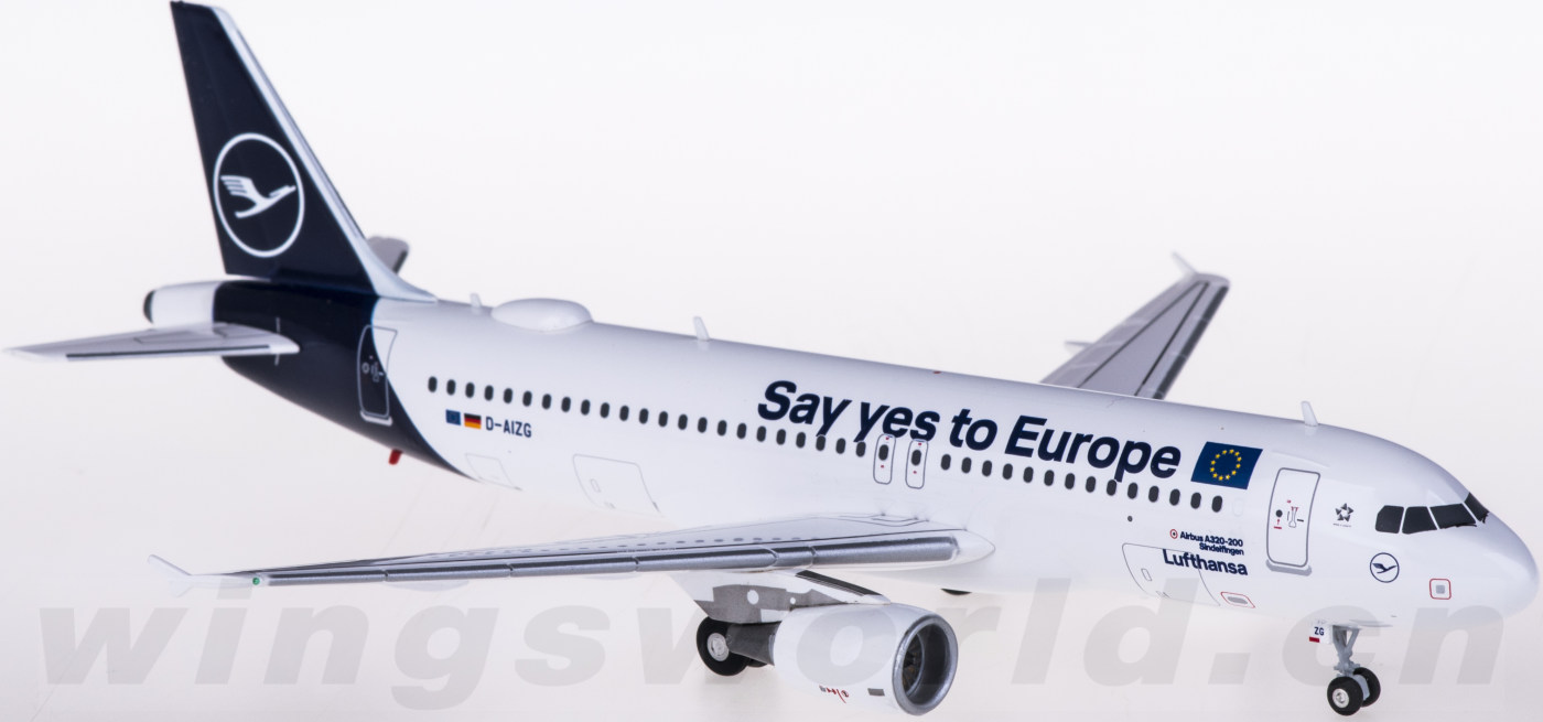 herpa 1:200 559997 lufthansa 汉莎航空 airbus a320 d-aizg say yes