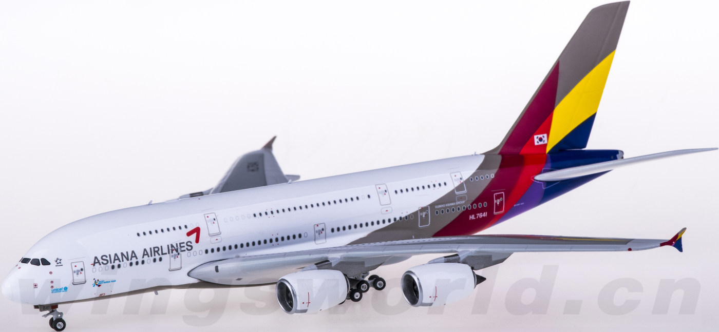 PH11635 Asiana 韩亚航空 Airbus A380 HL7641 Phoenix 1400 飞机模型世界