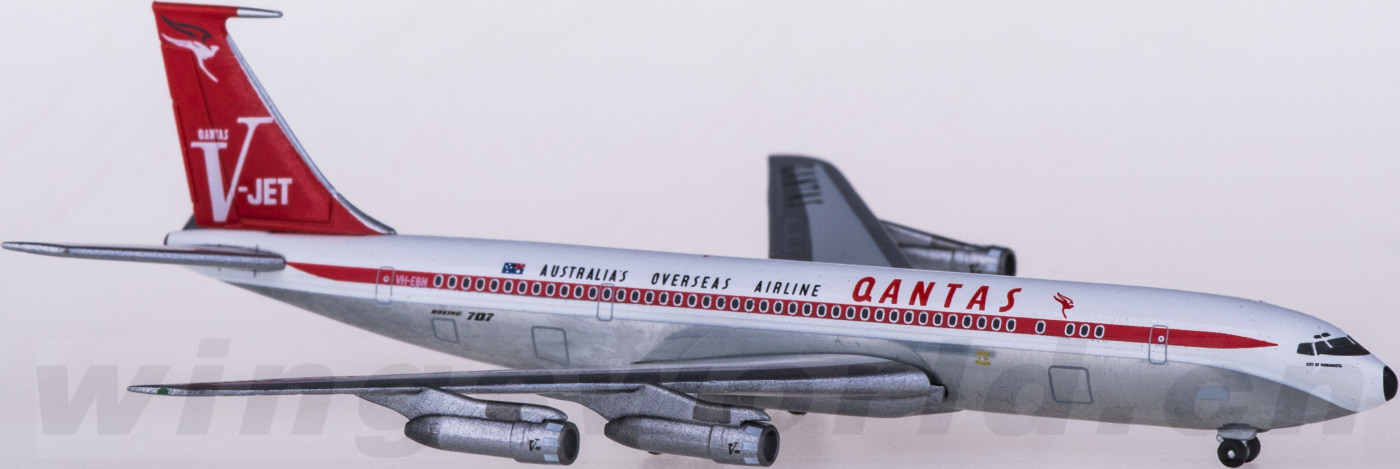 534154 qantas 澳洲航空 boeing 707-300 vh-ebn herpa 1:500 -飛機