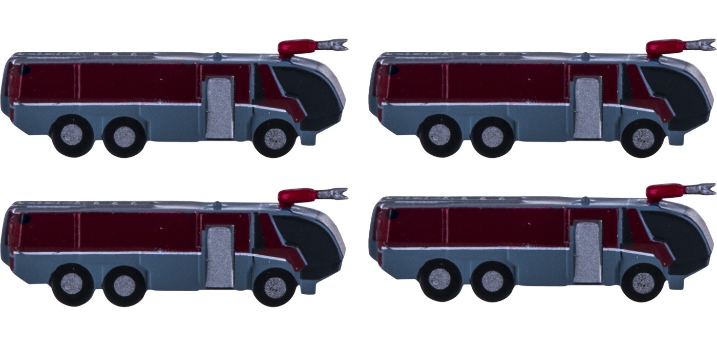 520867 机场附件: 消防车4辆Herpa 1:500 -飞机模型世界