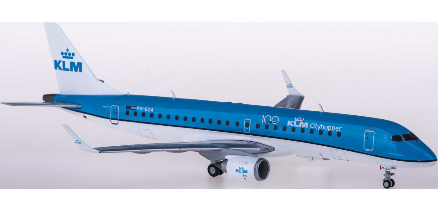 557580-001 KLM 荷兰皇家航空Embraer ERJ-190 PH-EZA Herpa 1:200