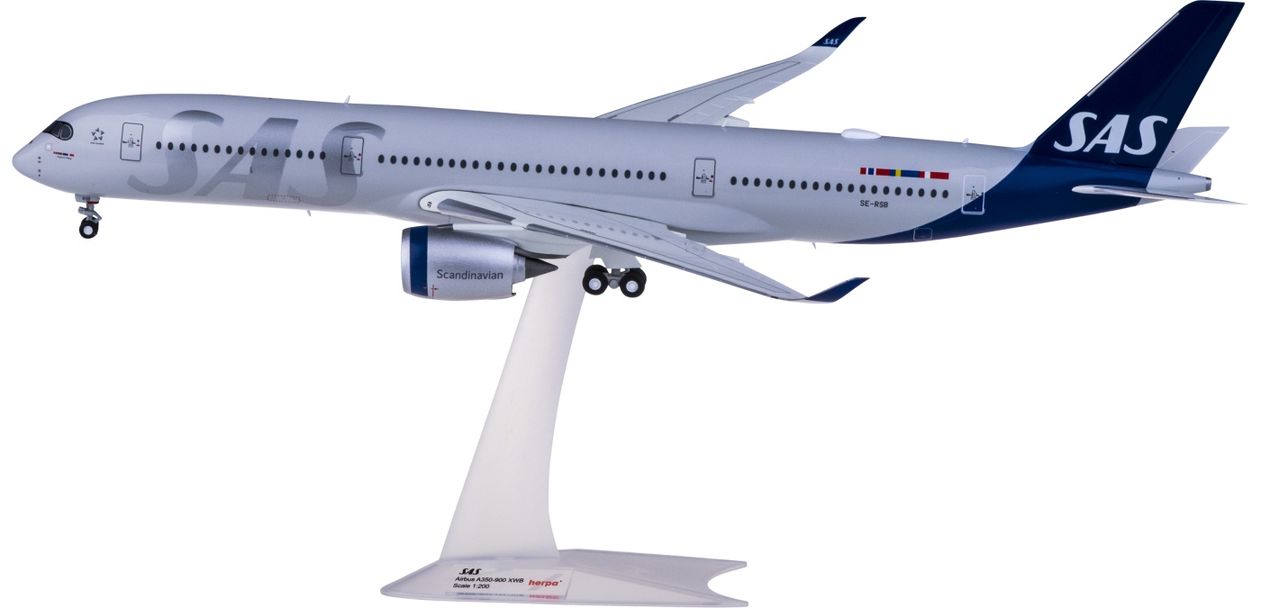 570923 SAS 北欧航空Airbus A350-900 SE-RSB Herpa 1:200 -飞机模型世界