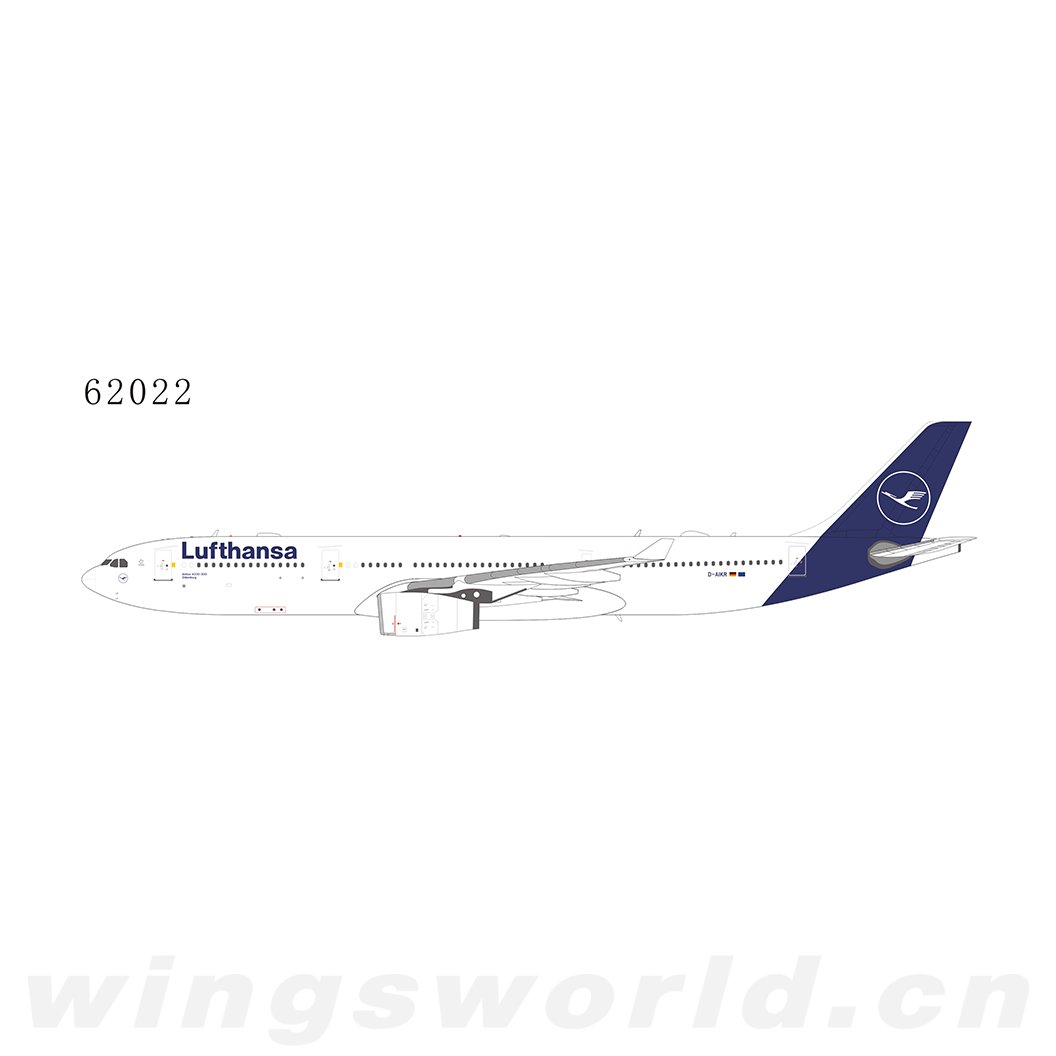 ngmodels 1:400 ng62022 lufthansa 汉莎航空 airbus a330-300 d-aikr