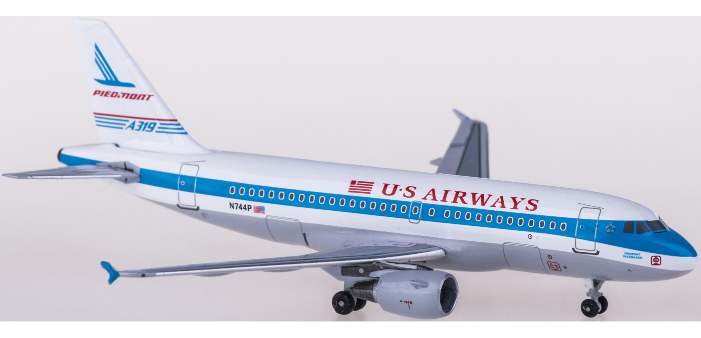 BBX41606 US Airways 全美航空Airbus A319 N744P Piedmont涂装