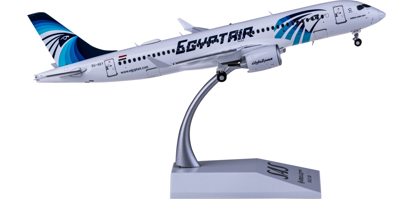 LH2232 EgyptAir 埃及航空Airbus A220-300 SU-GEY JC Wings 1