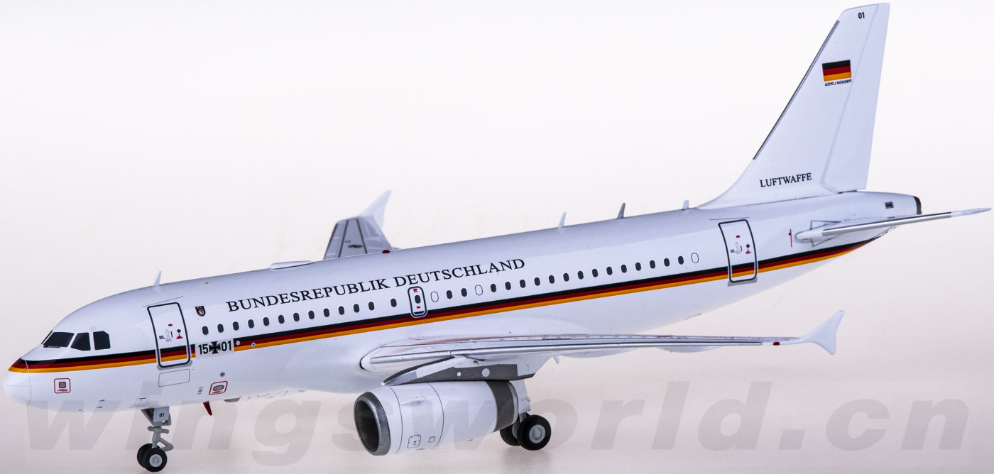 JC-Wings 1:200 Airbus A319CJ Luftwaffe /German Air Force 15+